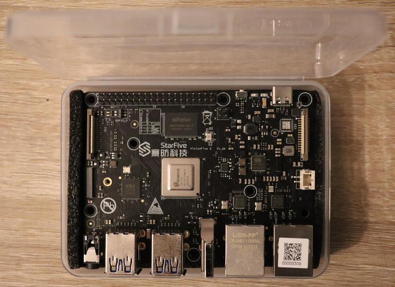 VisionFive 2 in its box